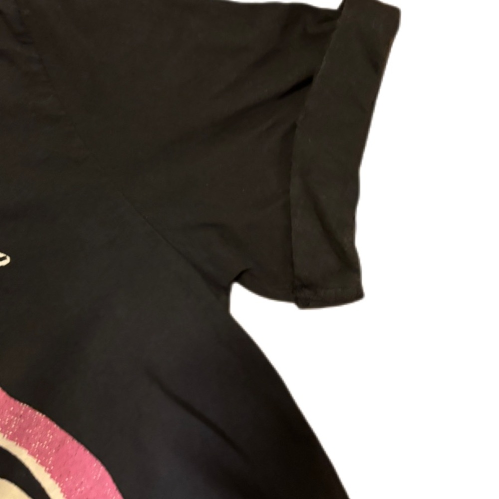Anthropologie Sol Angeles Mita Swan Graphic Tee Black Cotton Made in USA EUC - Picture 7 of 11